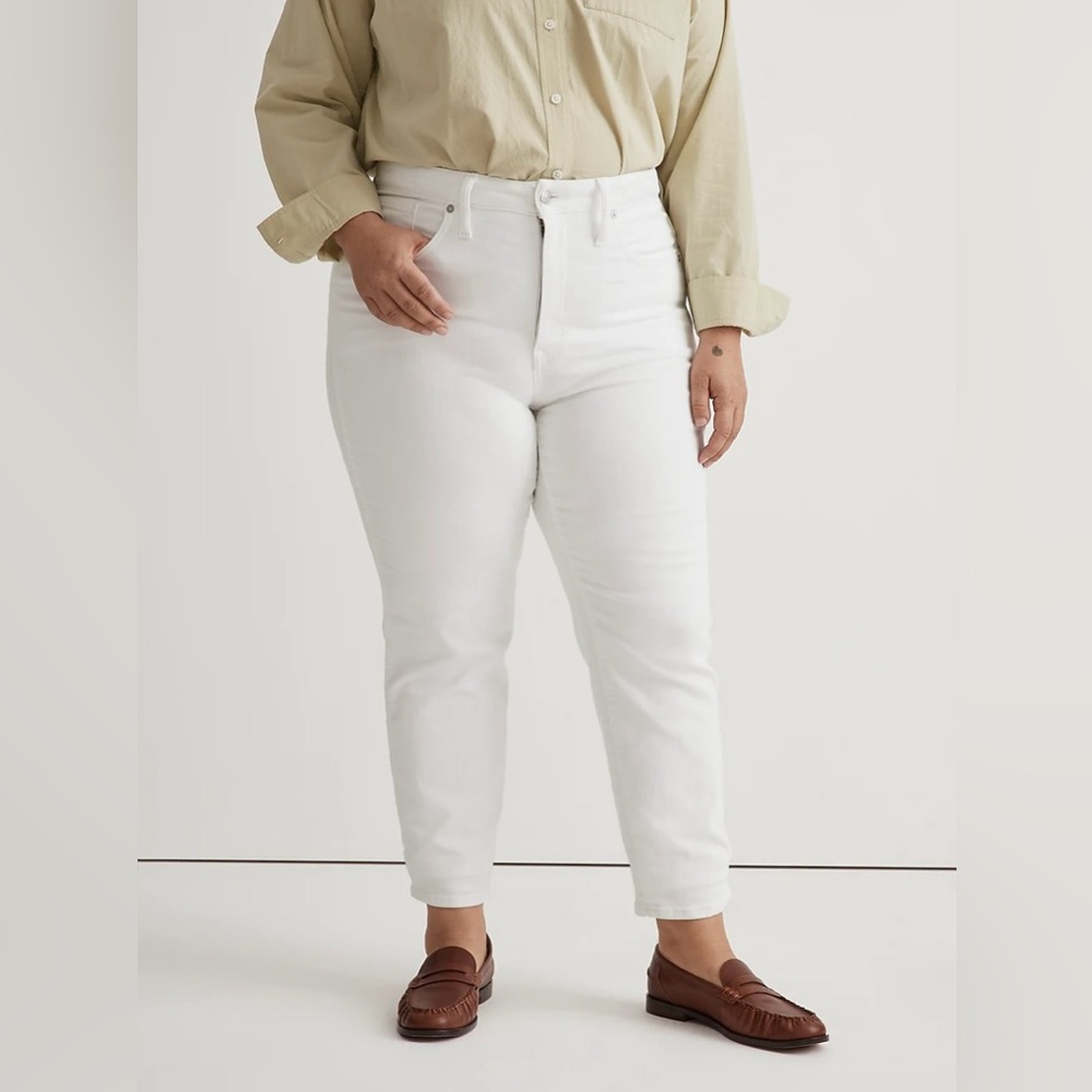 Madewell Plus Stovepipe Jeans in Pure White Size 24W